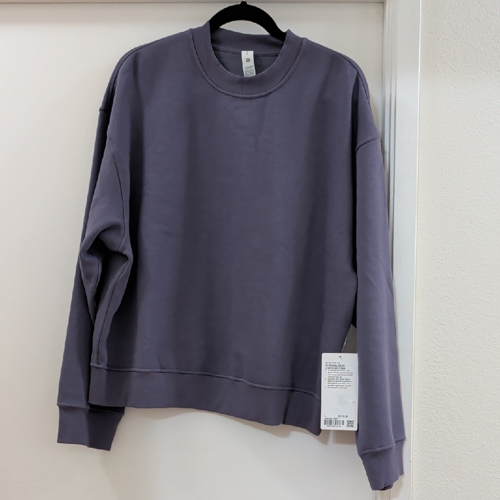 Lululemon Steady State Oversized Crew Grape Mist NWT - Picture 2 of 6
